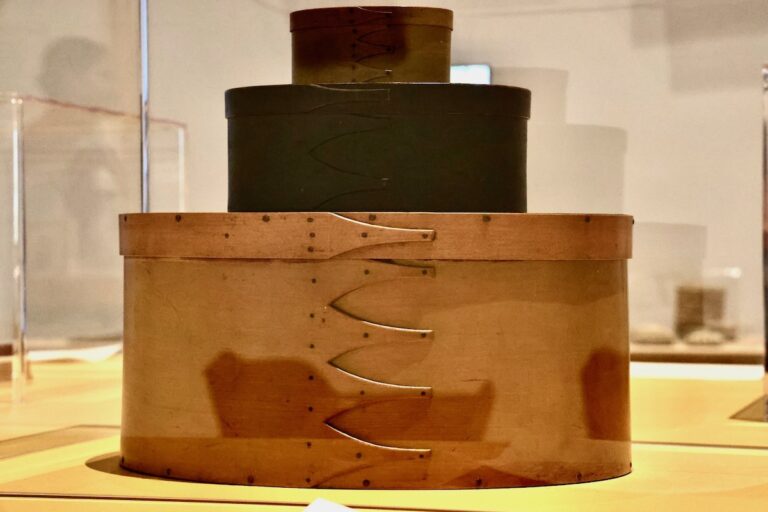 Shaker oval boxes on display