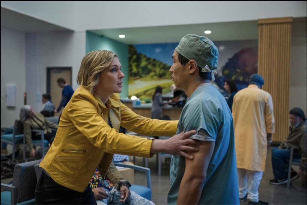 Flicks Rhea Seehorn and Kevin Chambers in Pluribus