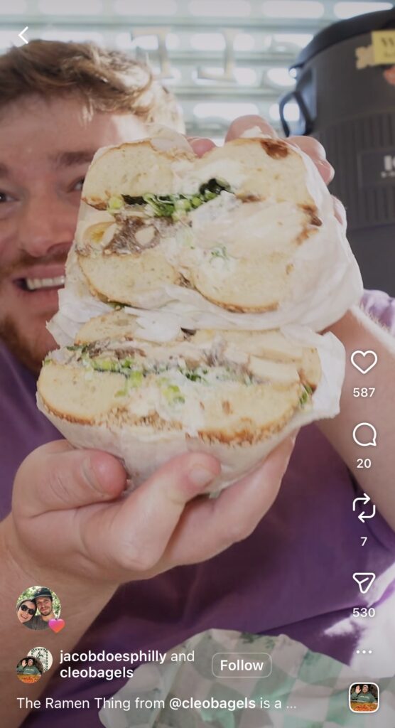 @jacobdoesphilly @jacobdoesphilly reviewing Cleo Bagels in West Philly