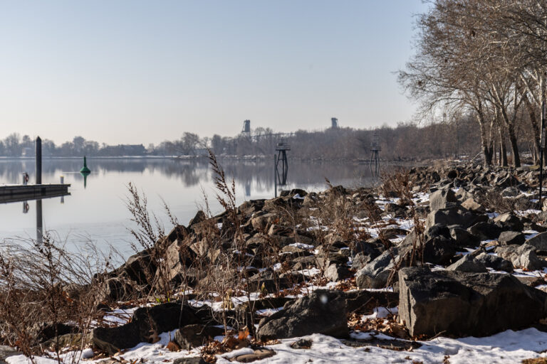 The Delaware River near Bristol, Pennsylvania