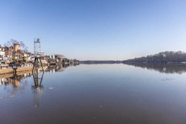 The Delaware River near Bristol, Pennsylvania