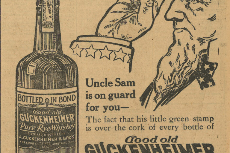 A. Guckenheimer & Bros. was a major producer of whiskey