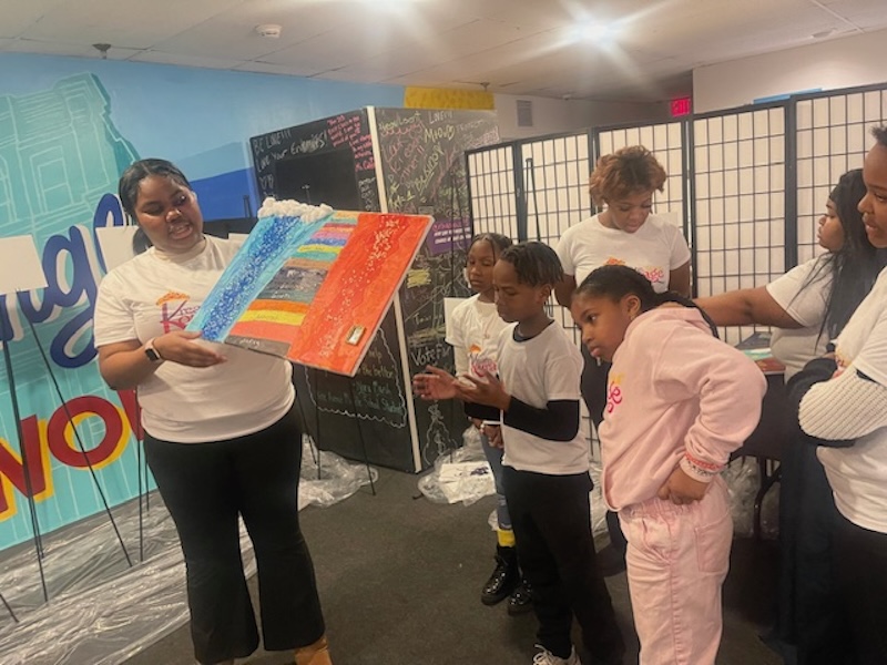 The weekly art classes allow for connections