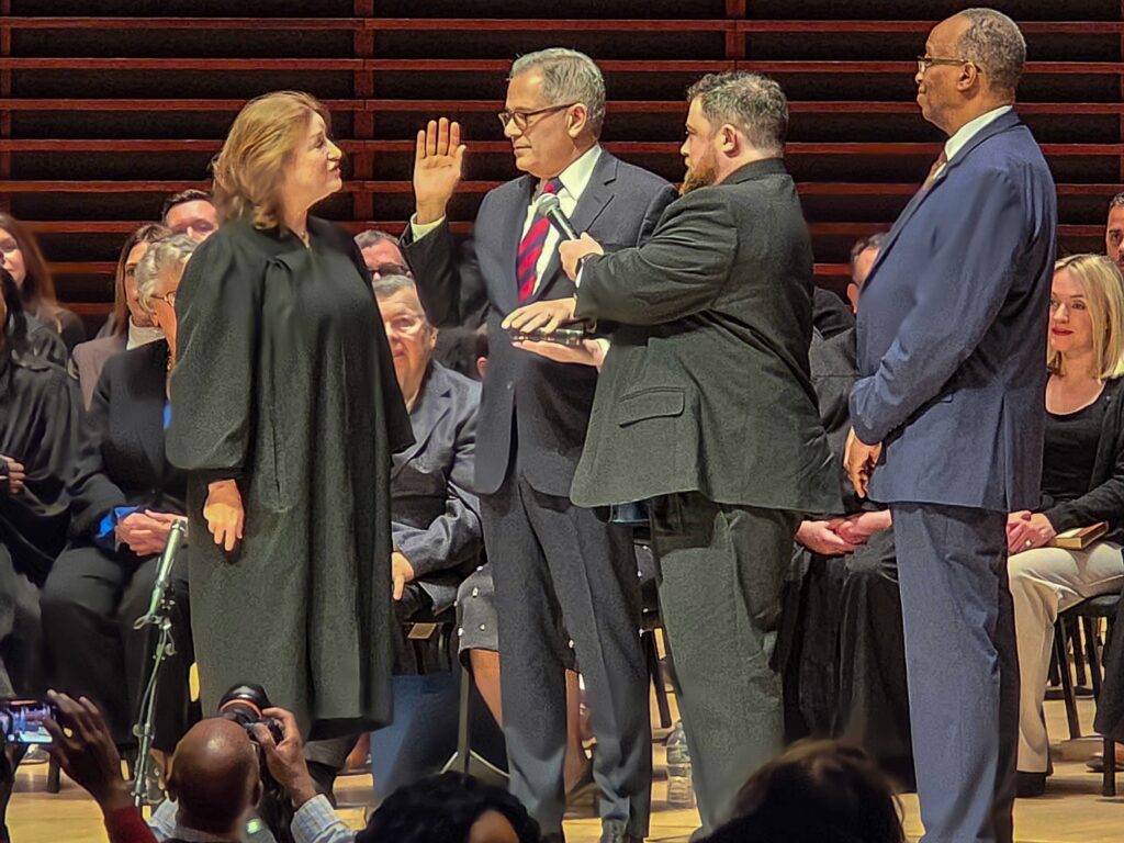 larry-krasner-2026-01-05 Larry Krasner taking the oath of office