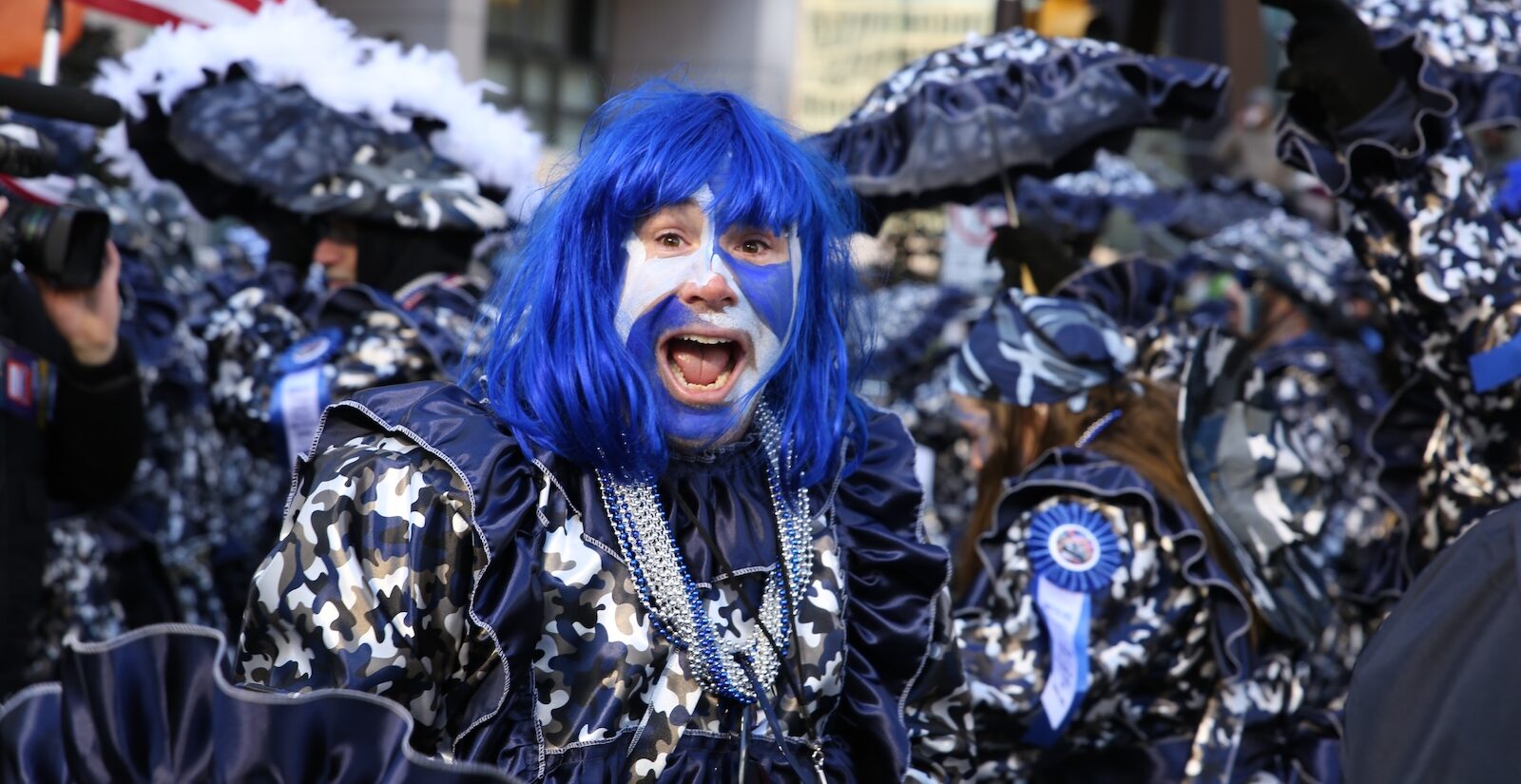 Performers are seen at the 125th Mummers Parade in Philadelphia on Jan. 1, 2026.