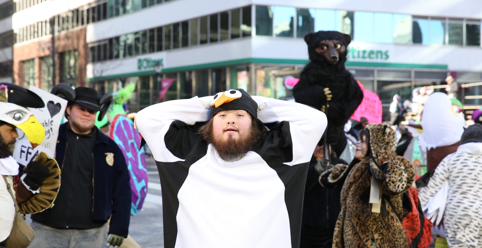 Performers are seen at the 125th Mummers Parade in Philadelphia on Jan. 1, 2026.