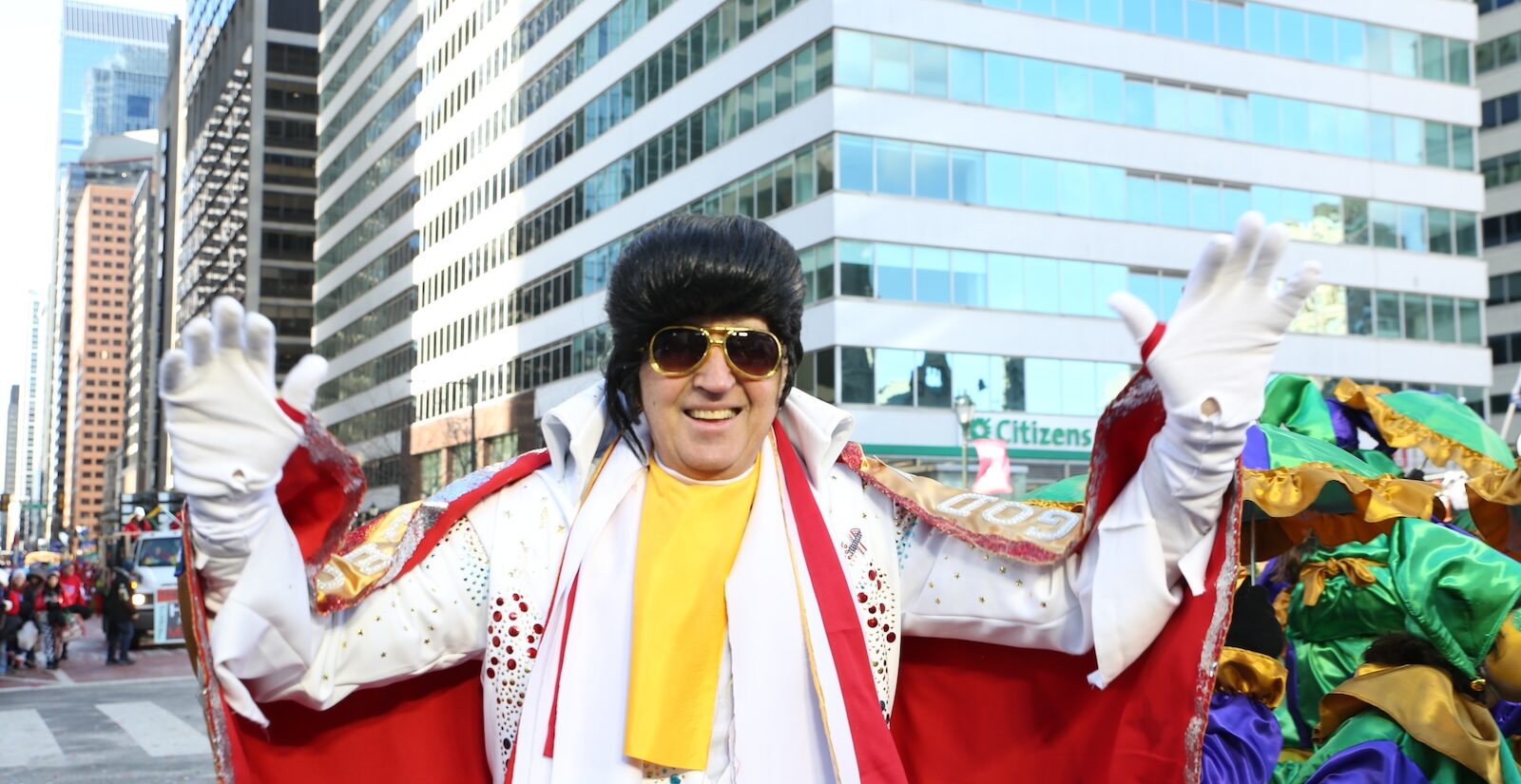 Performers are seen at the 125th Mummers Parade in Philadelphia on Jan. 1, 2026.