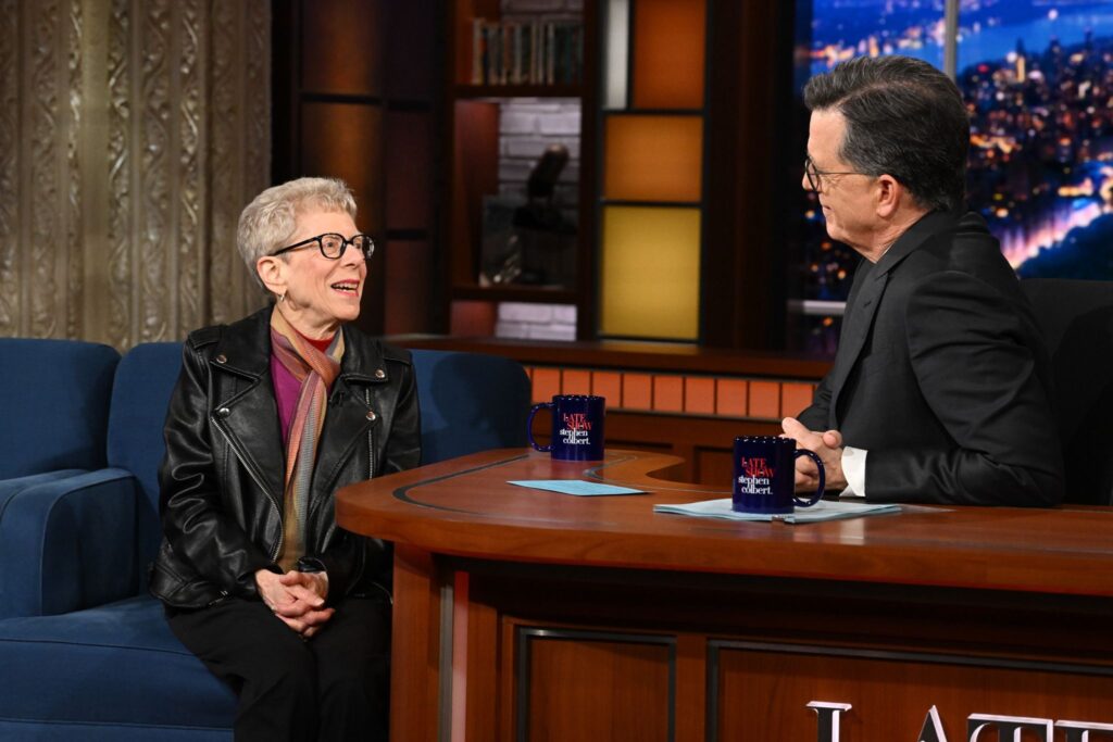 terry-gross-stephen-colbert-010926 Terry Gross appeared on “The Late Show with Stephen Colbert”