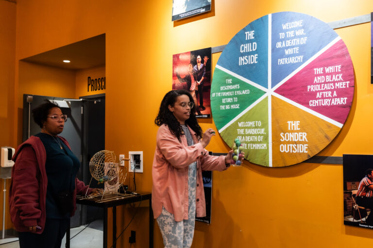 Phaedra Michelle Scott (right) and Kimille Howard (left) demonstrate the scene selection option