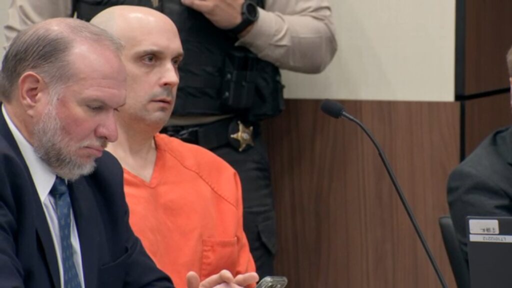 18088687_102925-wpvi-sean-higgins-in-court-miranda-hearing-img Sean Higgins, who is accused of killing hockey star Johnny Gaudreau and his brother Matthew, sits in an orange jumpsuit in court