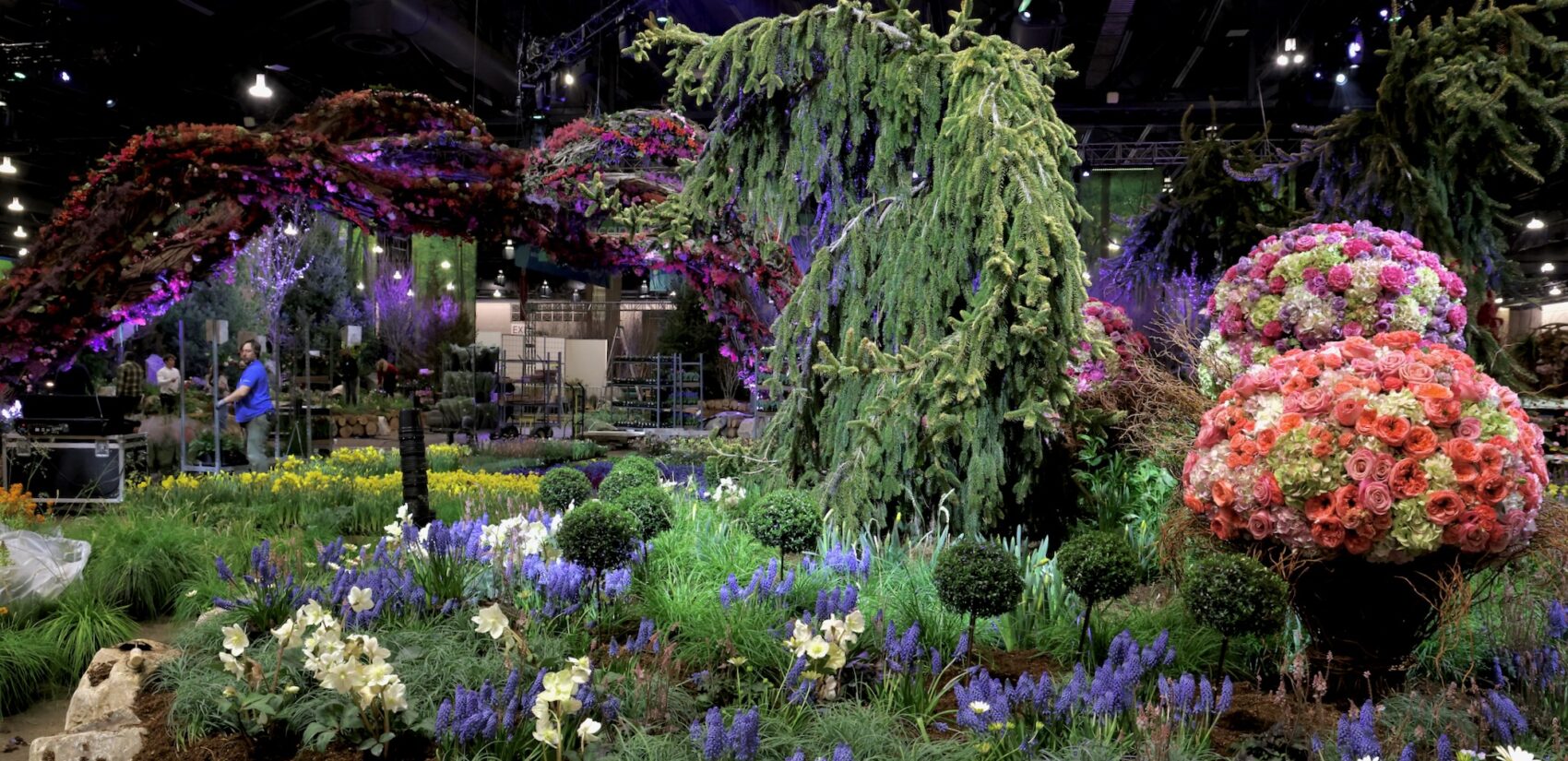 the grand entrance exhibit at the Philadelphia Flower Show