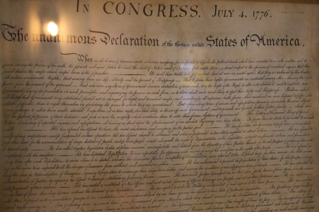 Americas-Founding-Gallery-Constitution-Center-7 a stone engraving of the Declaration of Independence