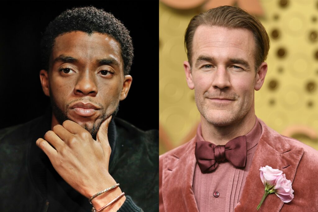 Be Well Colorectal Cancer What to Know Actors Chadwick Boseman (left) and James Van Der Beek both died from colorectal cancer in their 40s. AP Photo/Pablo Martinez Monsivais and Richard Shotwell/Invision/AP)