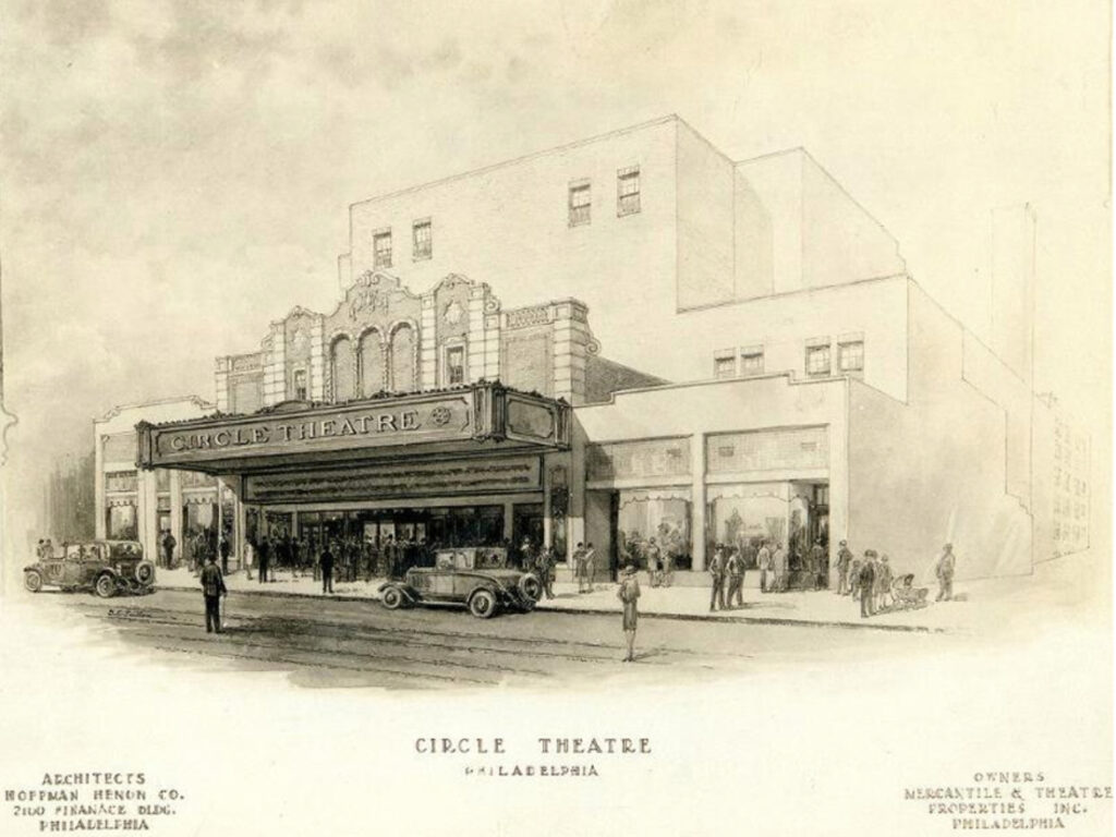 a drawing of the Circle Theatre