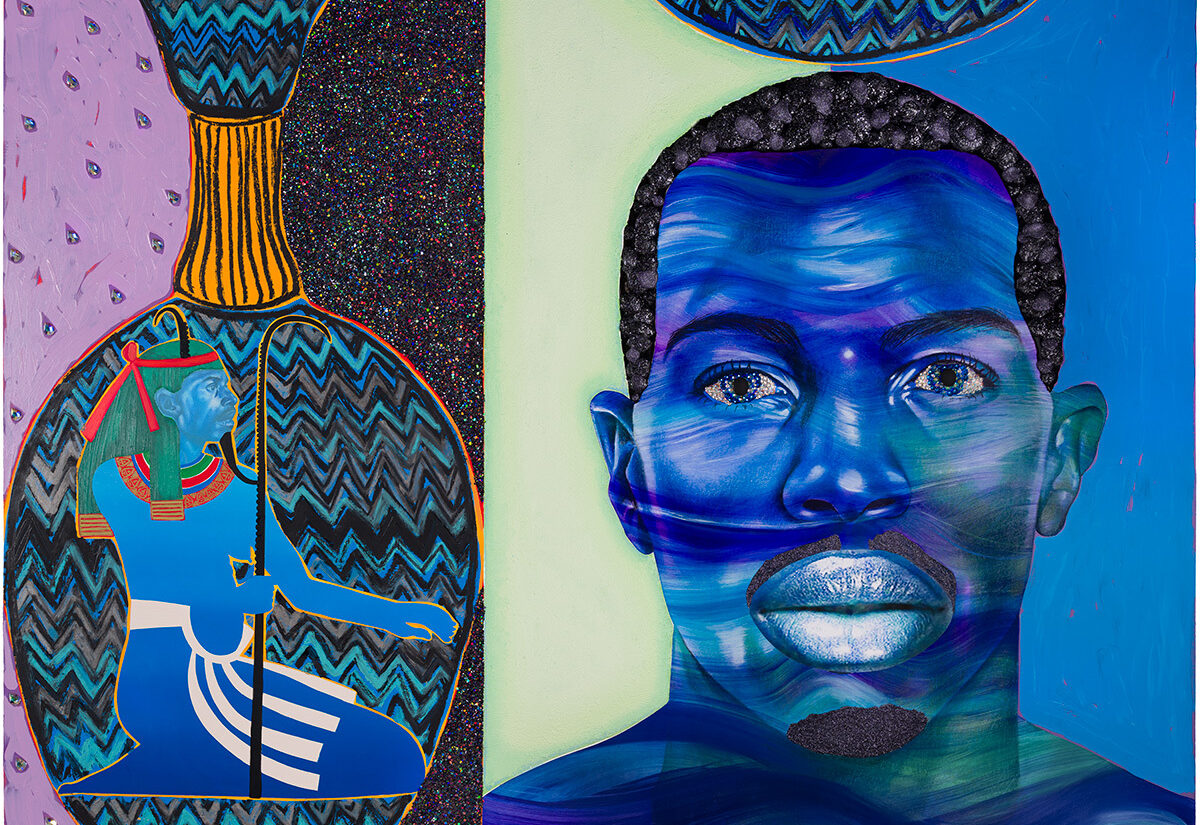 A painting by artist Devan Shimoyama