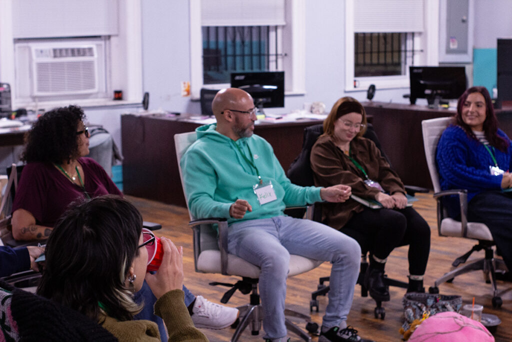 Felix Rosado talking to group participants