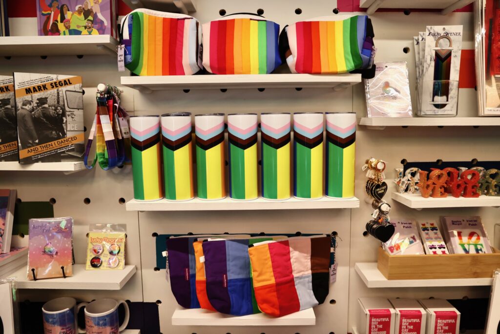 The gift shop at the Philly Pride Visitor Center