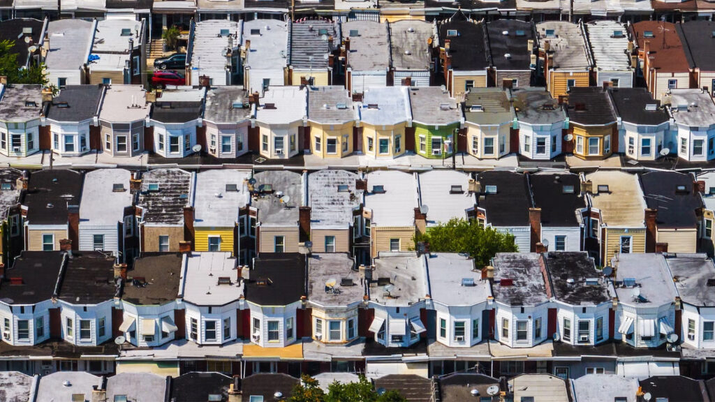 06-26-2025-k-paynter-aerial-skyline-west-philadlephia-3-nprwide-1600×900 An aerial view of residential streets in West Philadelphia