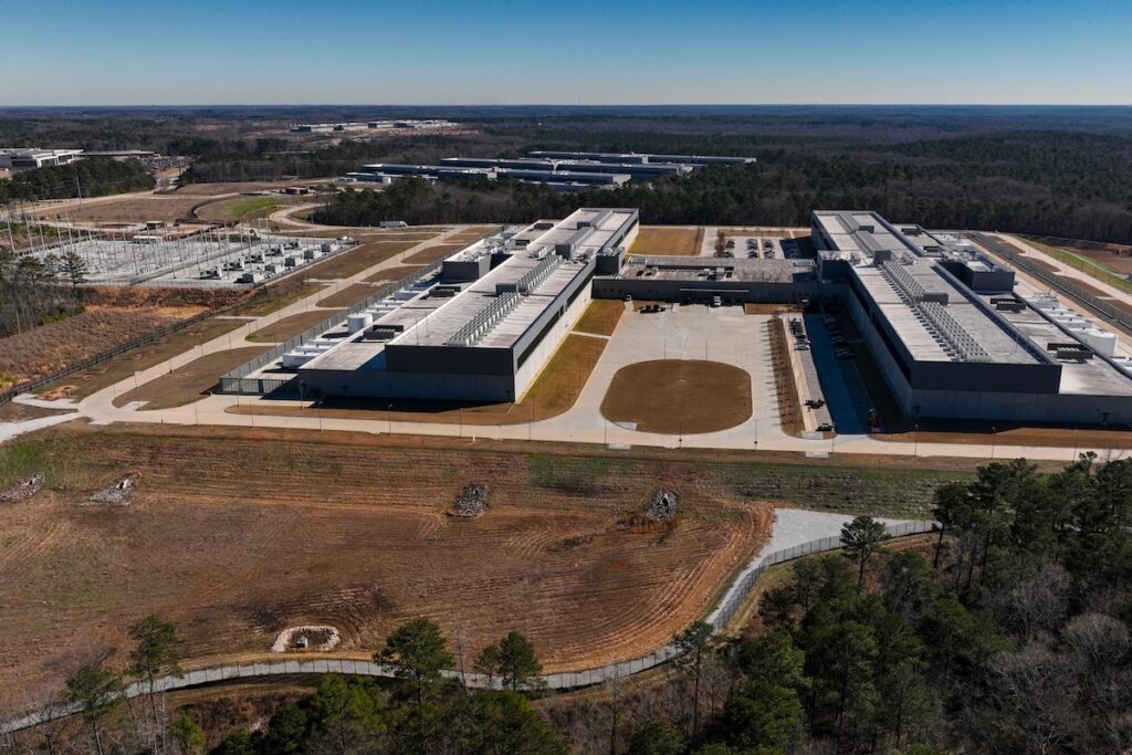 Meta's Stanton Springs Data Center is seen Tuesday, Jan. 13, 2026, in Newton County, East of Atlanta. (AP Photo/Mike Stewart)