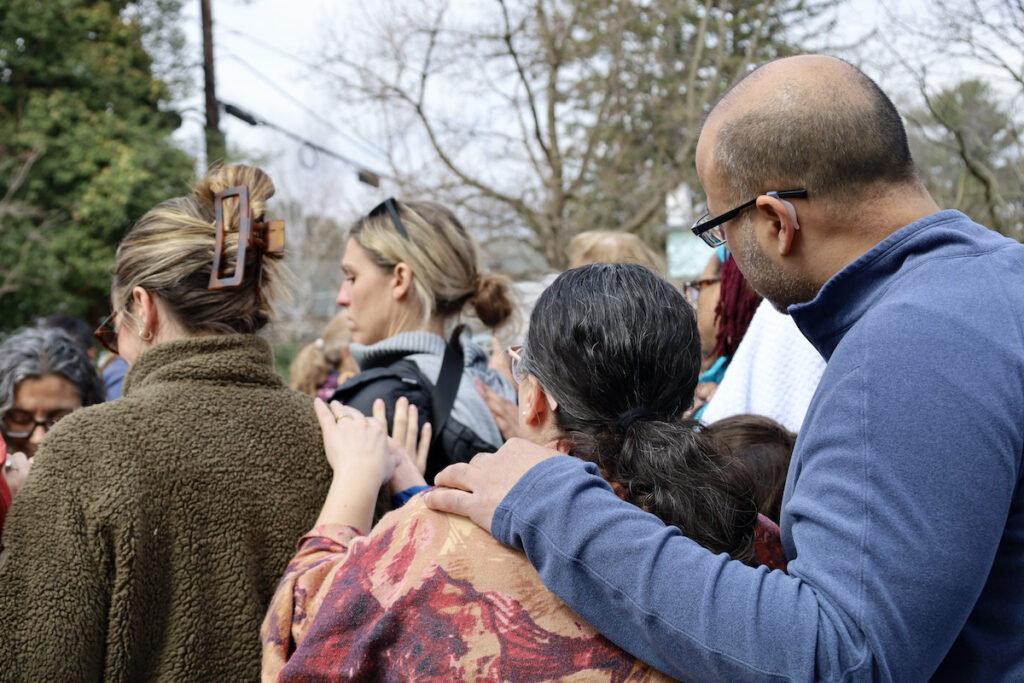Former staff and patients outside Lifecycle Wellness and Birth Center
