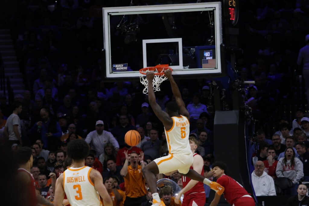 march-madness-philadelphia-basketball-2026-03-3 The Tennessee Volunteers playing the Miami Redhawks at Xfinity Mobile Arena