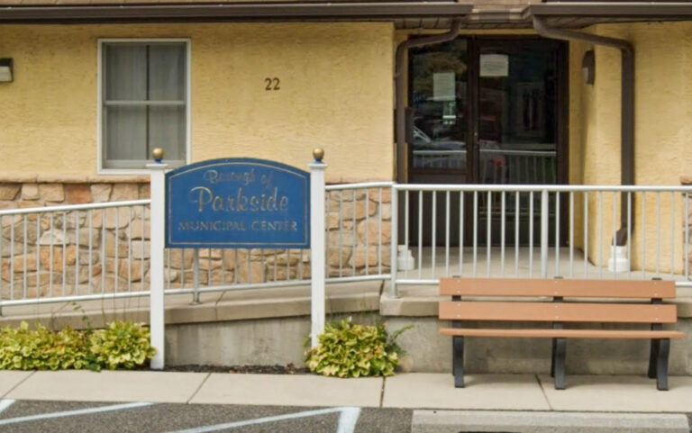 A sign out front of the Municipal Center