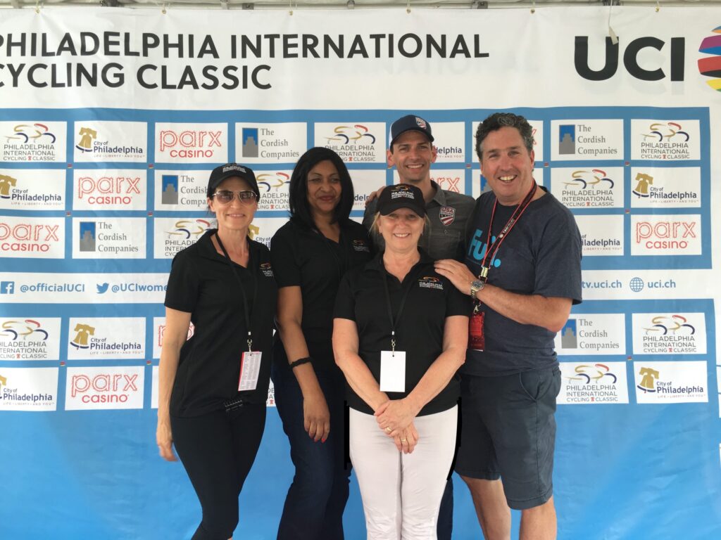 Robin Morton (center) has broken barriers in the cycling community