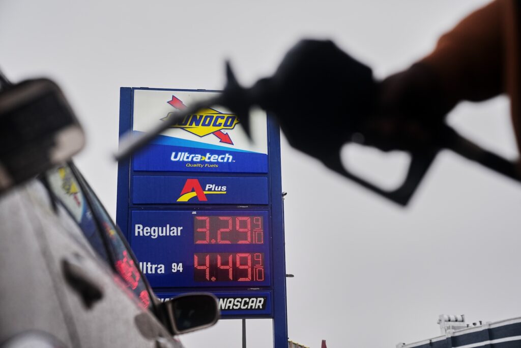 Gas Price Gas prices are seen at a filling station, in Philadelphia
