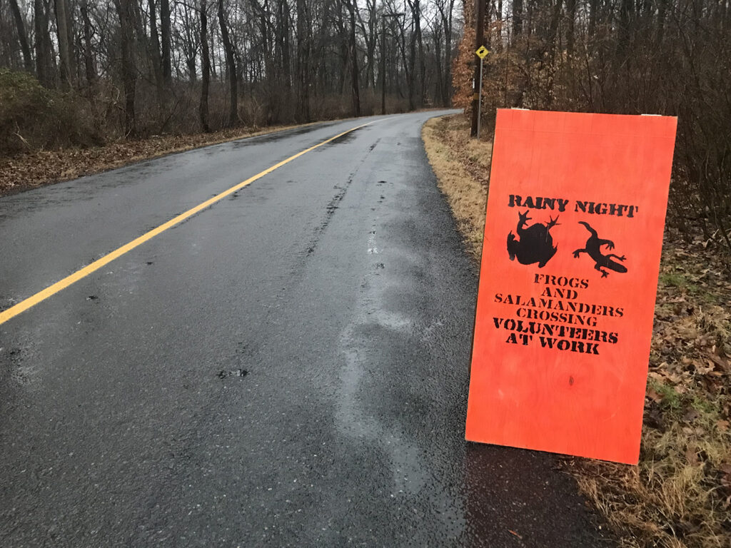 wildlife_corridor_pennsylvania A sign on the side of the road reads