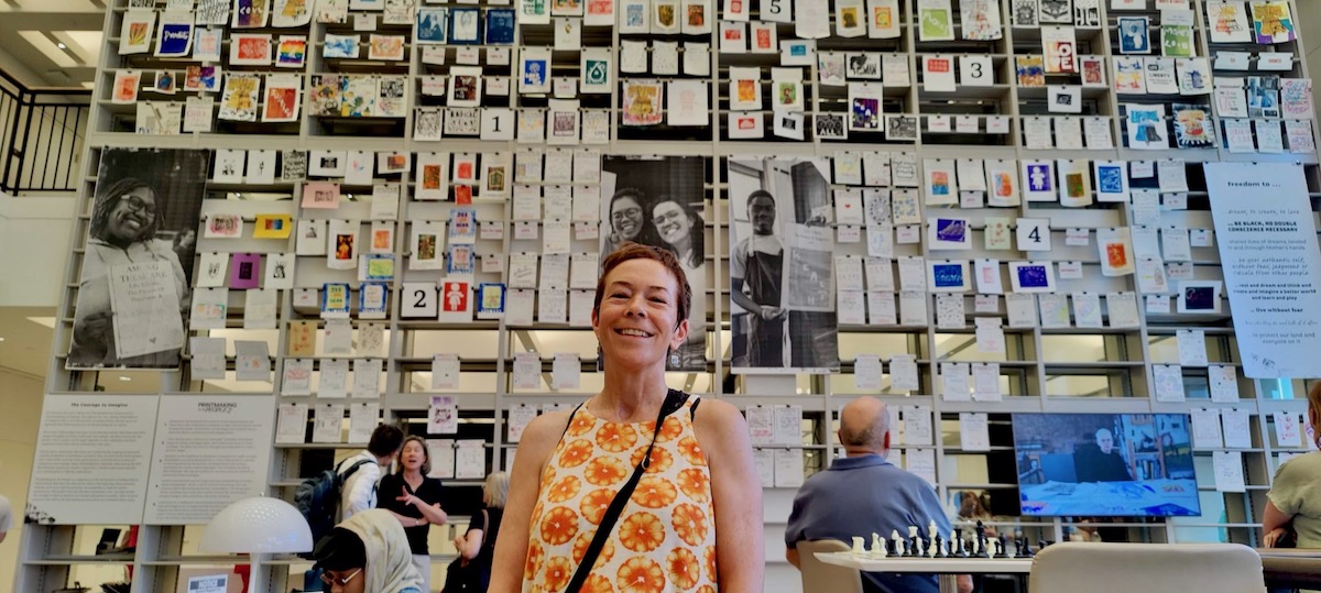 Jeannine Baldomero at the ''Printmaking for the People'' event