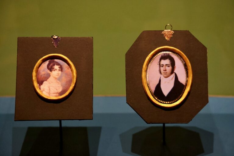 Portraits of Sarah Brandon Moses and Isaac Lopez Brandon