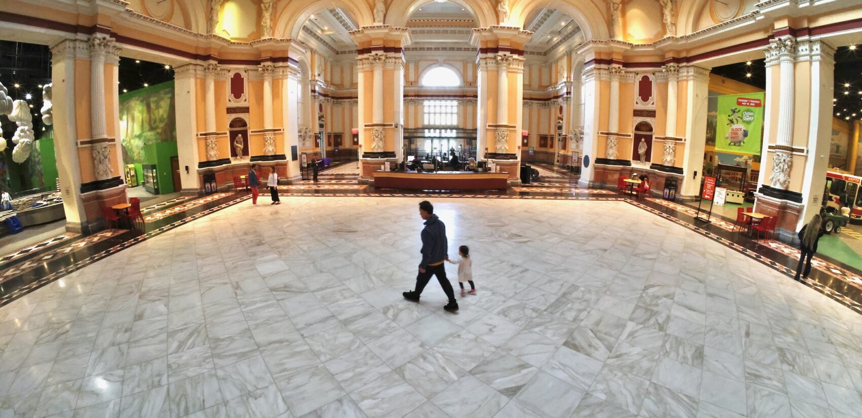 The marble floor of Hamilton Hall