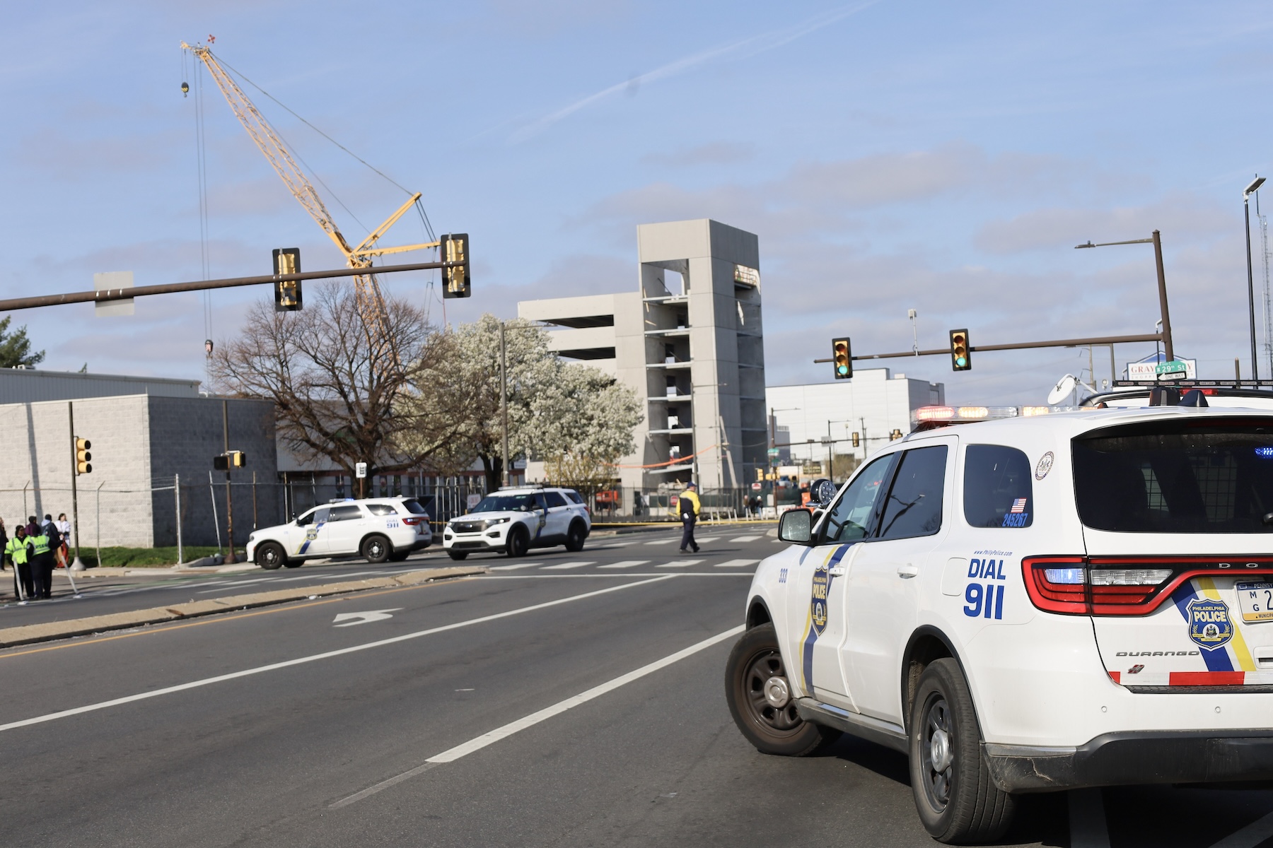 A new 1,000-car parking garage was being built in Grays Ferry