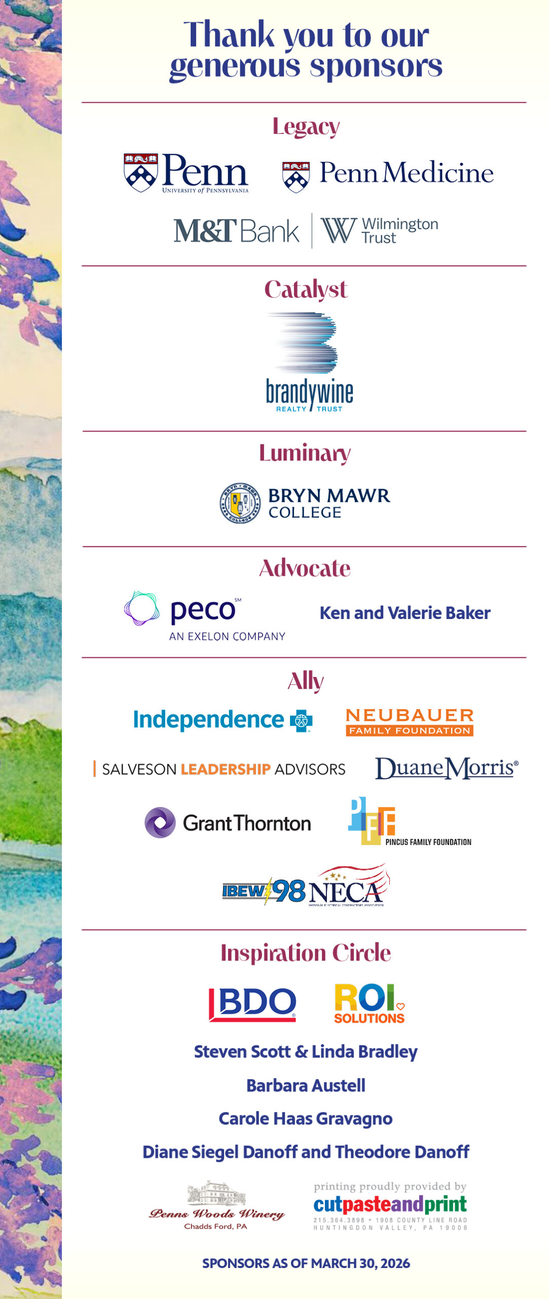 Life Long Learning Award 2026 Sponsors
