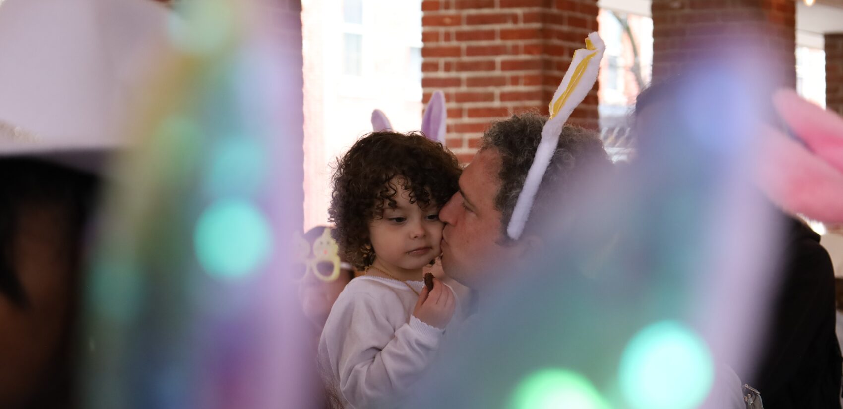 a child at the Easter event