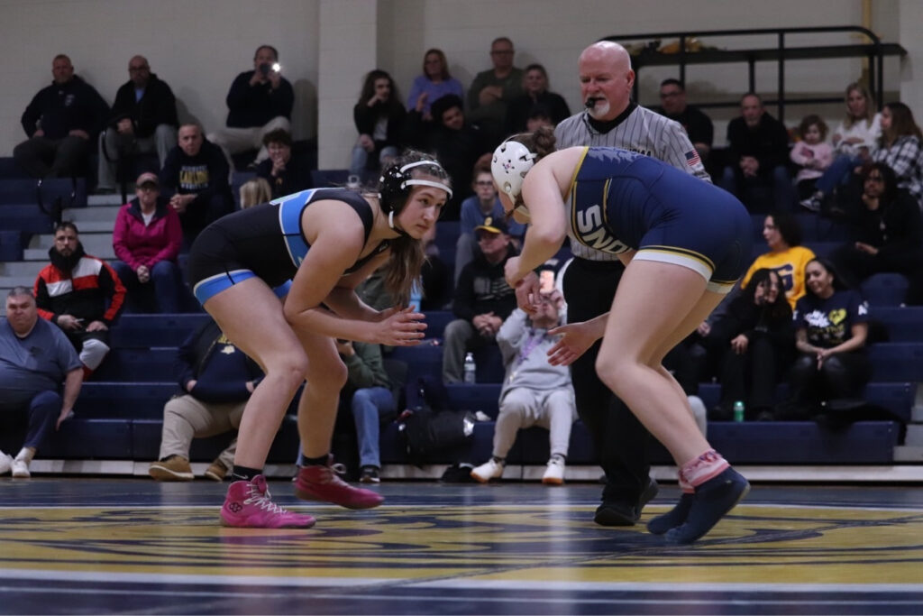 St-Georges-wrestling-delaware-2 Addison Weismiller of St. Georges Tech faces off against an opponent