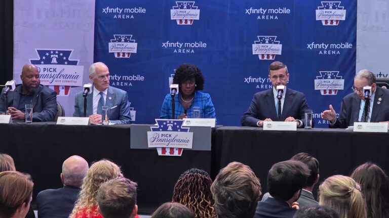 Cherelle Parker and others at a press conference