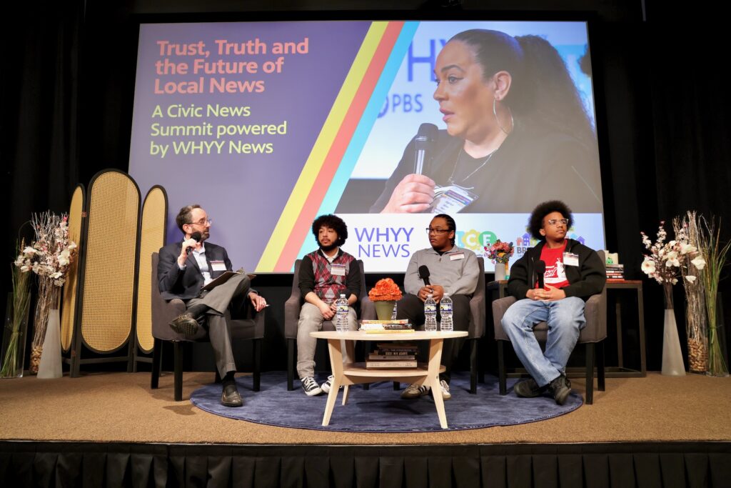 Craig Santoro (left), director of educational programs at WHYY