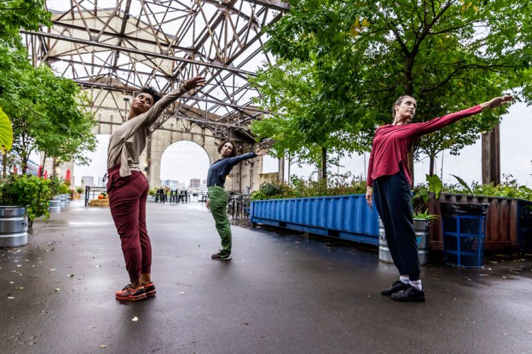 Megan Bridge, Tammy Carrasco and Chloe Maria performing a dance