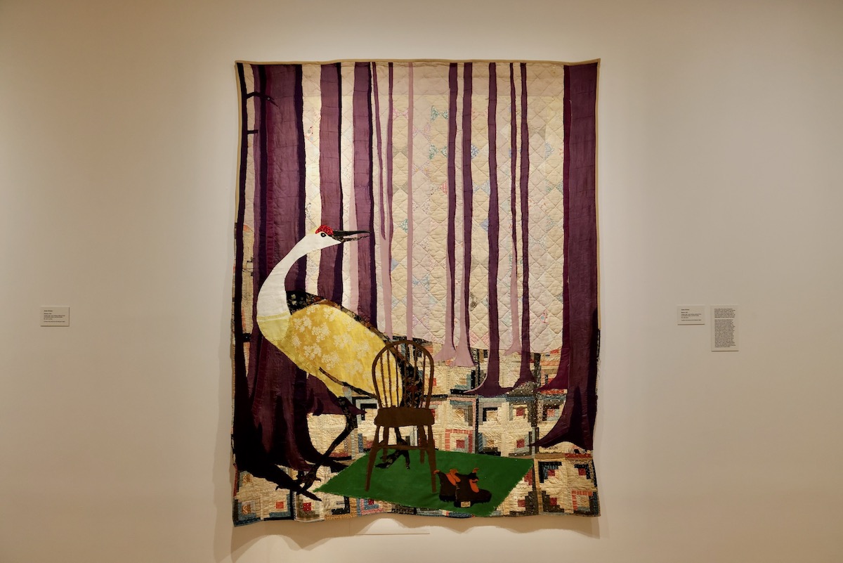 Marion quilt display at the Fabric Workshop exhibit