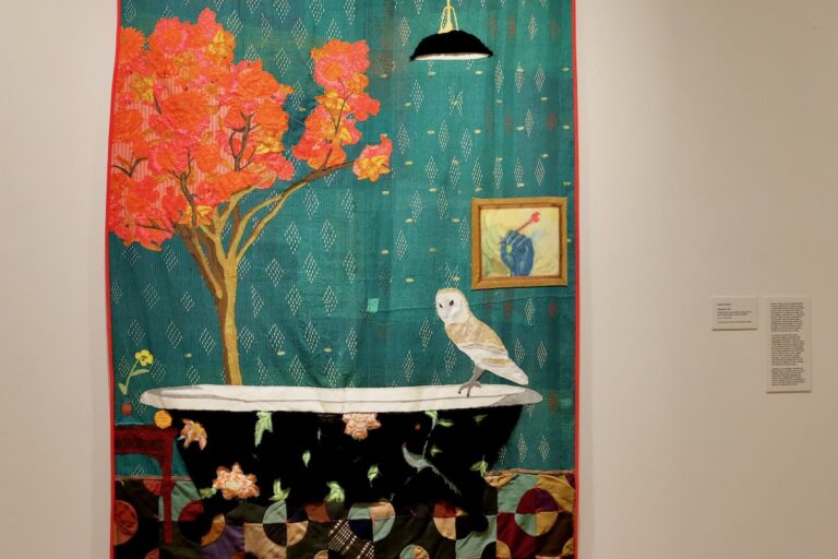 Riverside quilt display at the Fabric Workshop exhibit