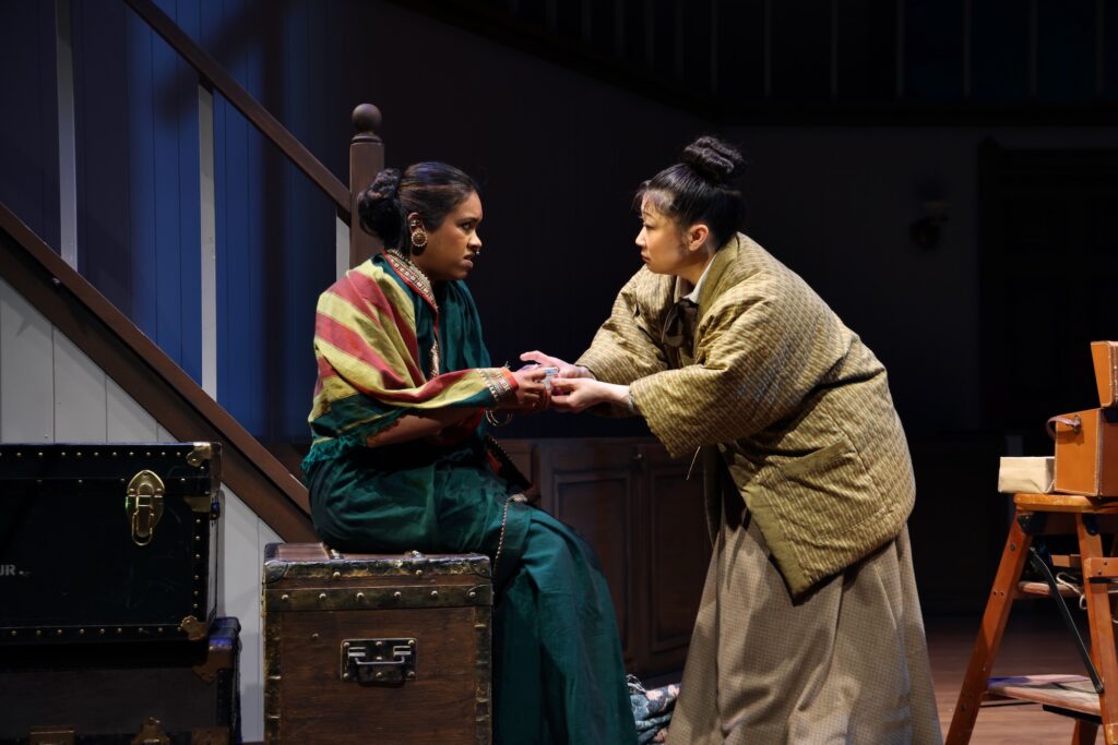 Two actors rehearsing a scene