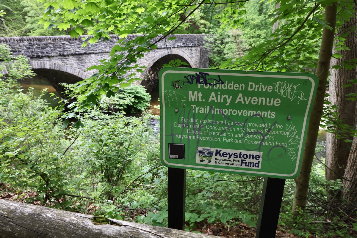 Sign at Wissahickon Valley Park
