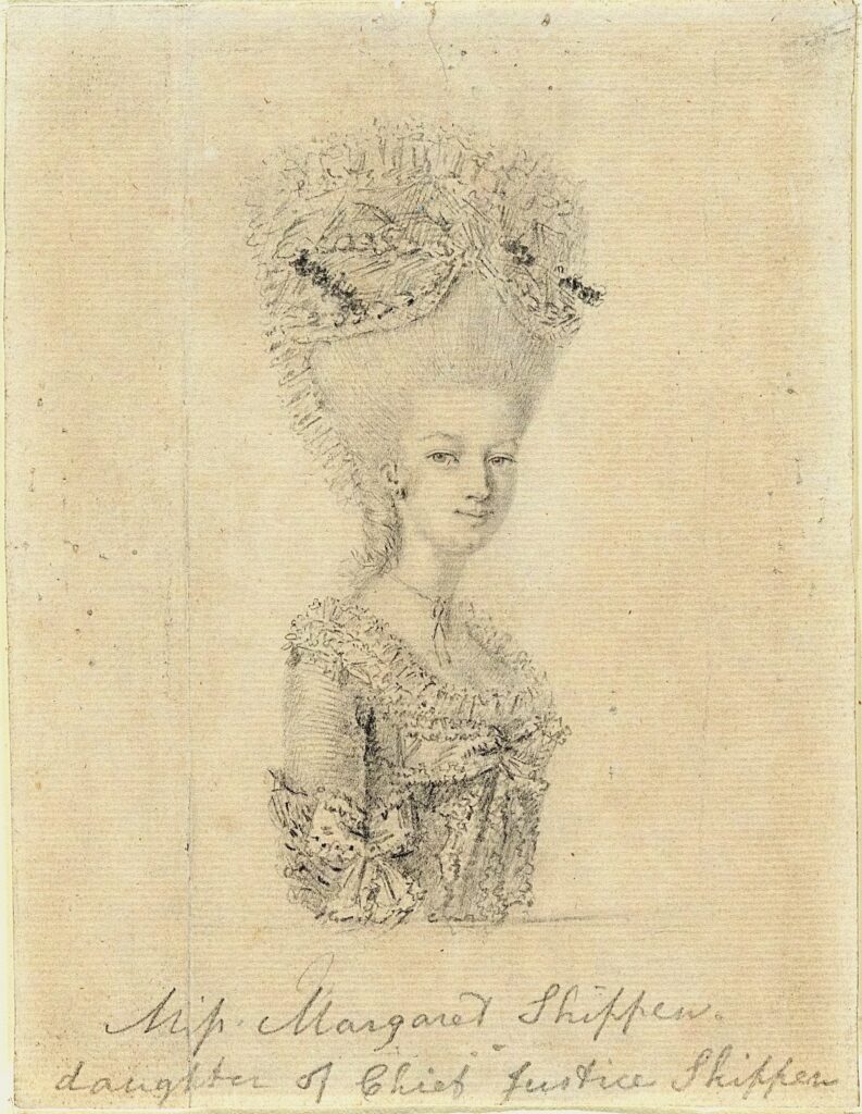 Portrait drawing of Margaret Shippen