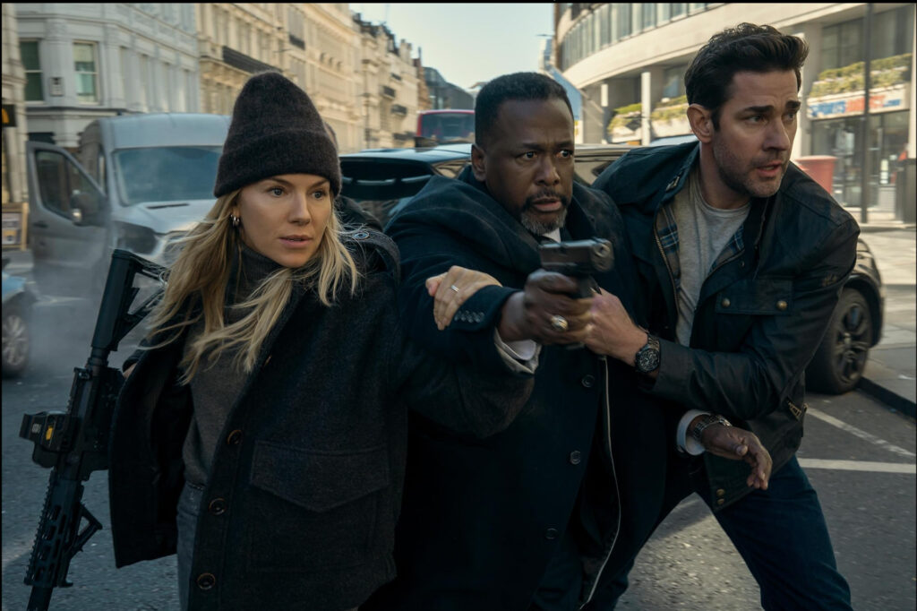 Flicks Wendell Pierce, John Krasinski, and Sienna Miller.