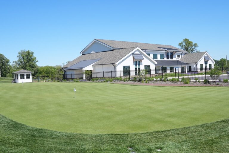 Shown is the TGR Learning Lab and putting green at the Cobbs Creek Golf Club