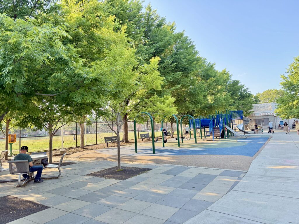 Columbus Square Park in South Philadelphia's Passyunk Square neighborhood