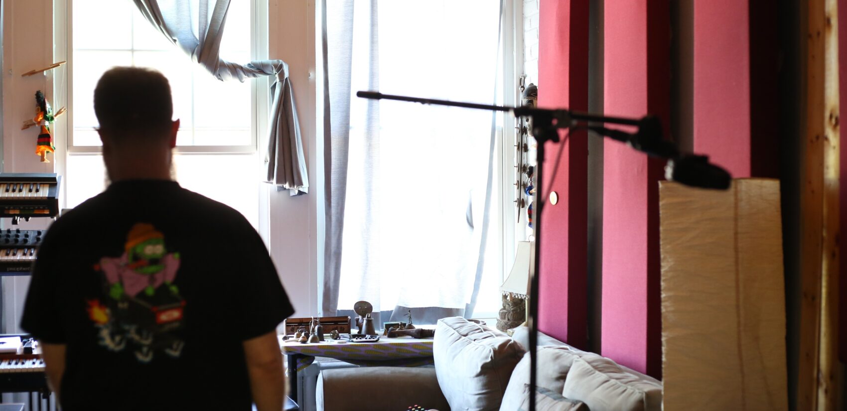 Corey Bernhard in his studio