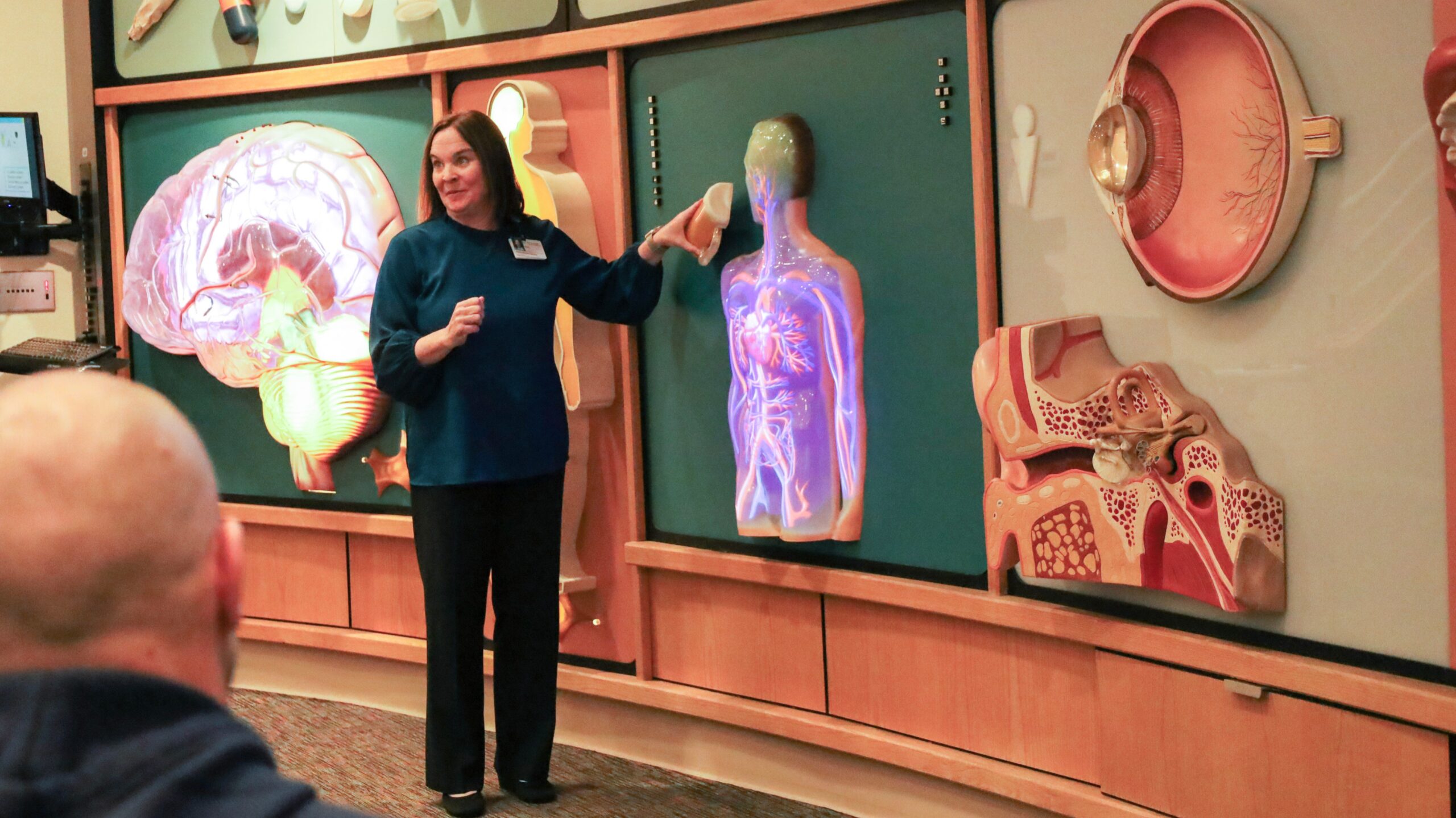 Kara Chivalette gives a lesson to sixth-grade students