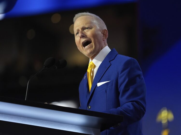 U.S. Rep. Jeff Van Drew speaks during the Republican National Convention Tuesday, July 16, 2024, in Milwaukee.